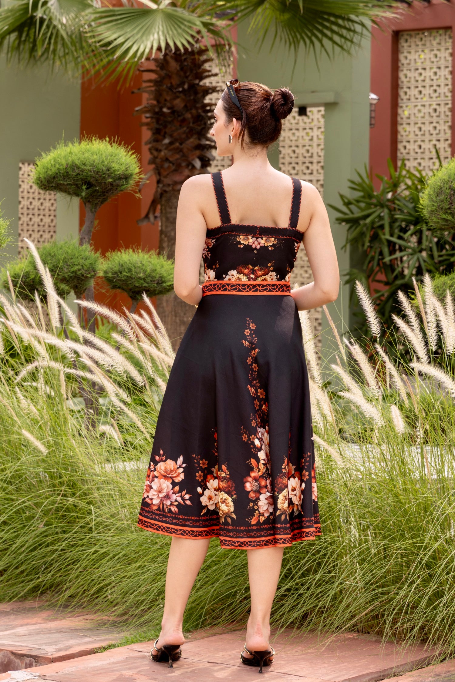 Savanna Flared Midi Dress with Belt