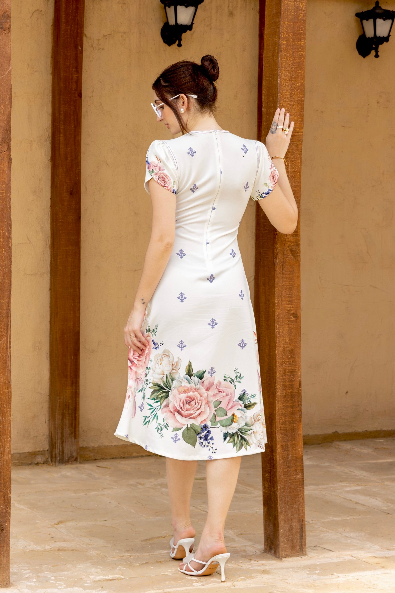 Blossom White A-Line Dress