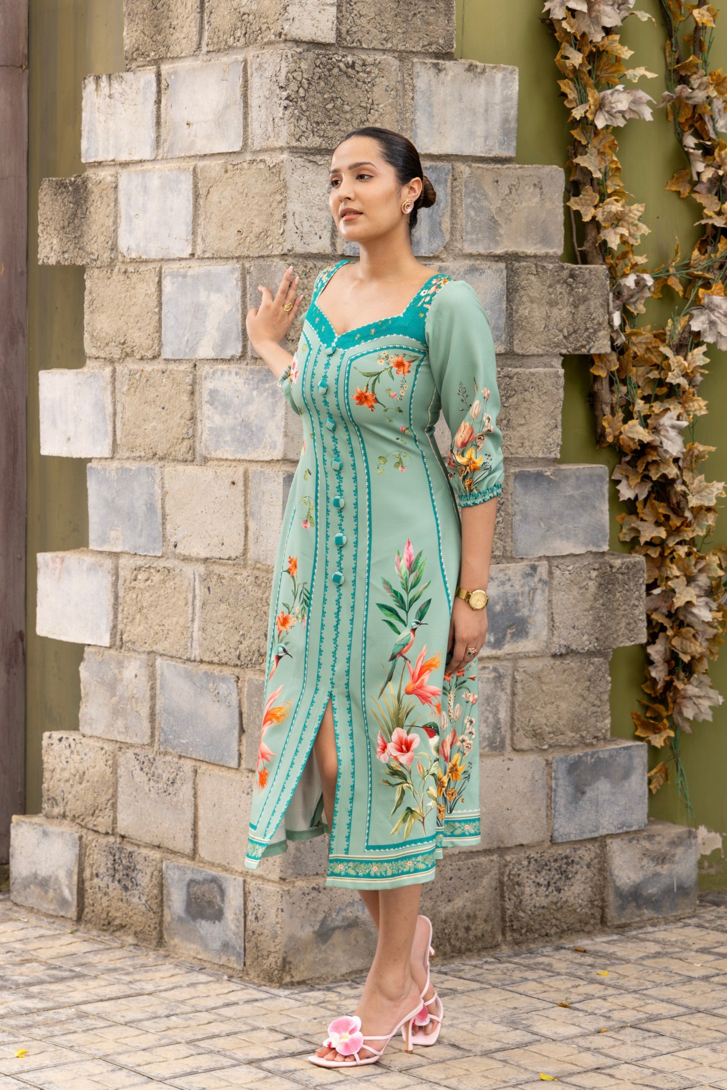 Elina Panelled Midi Dress