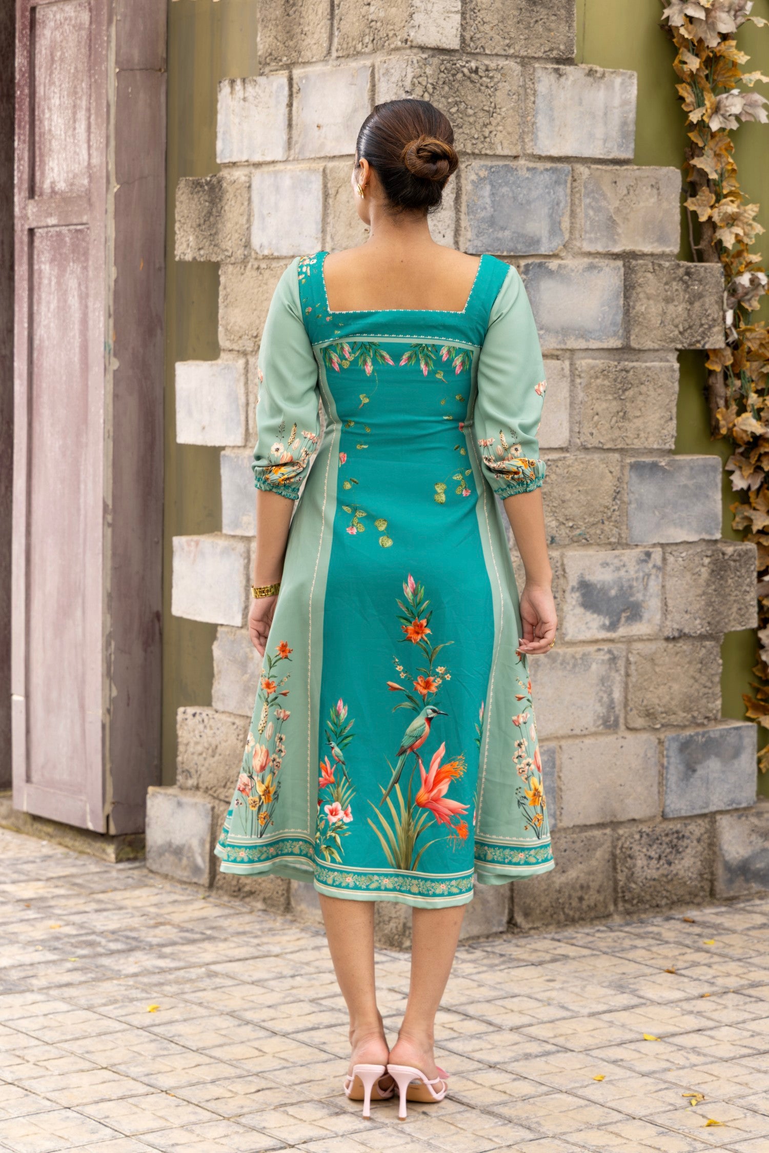 Elina Panelled Midi Dress