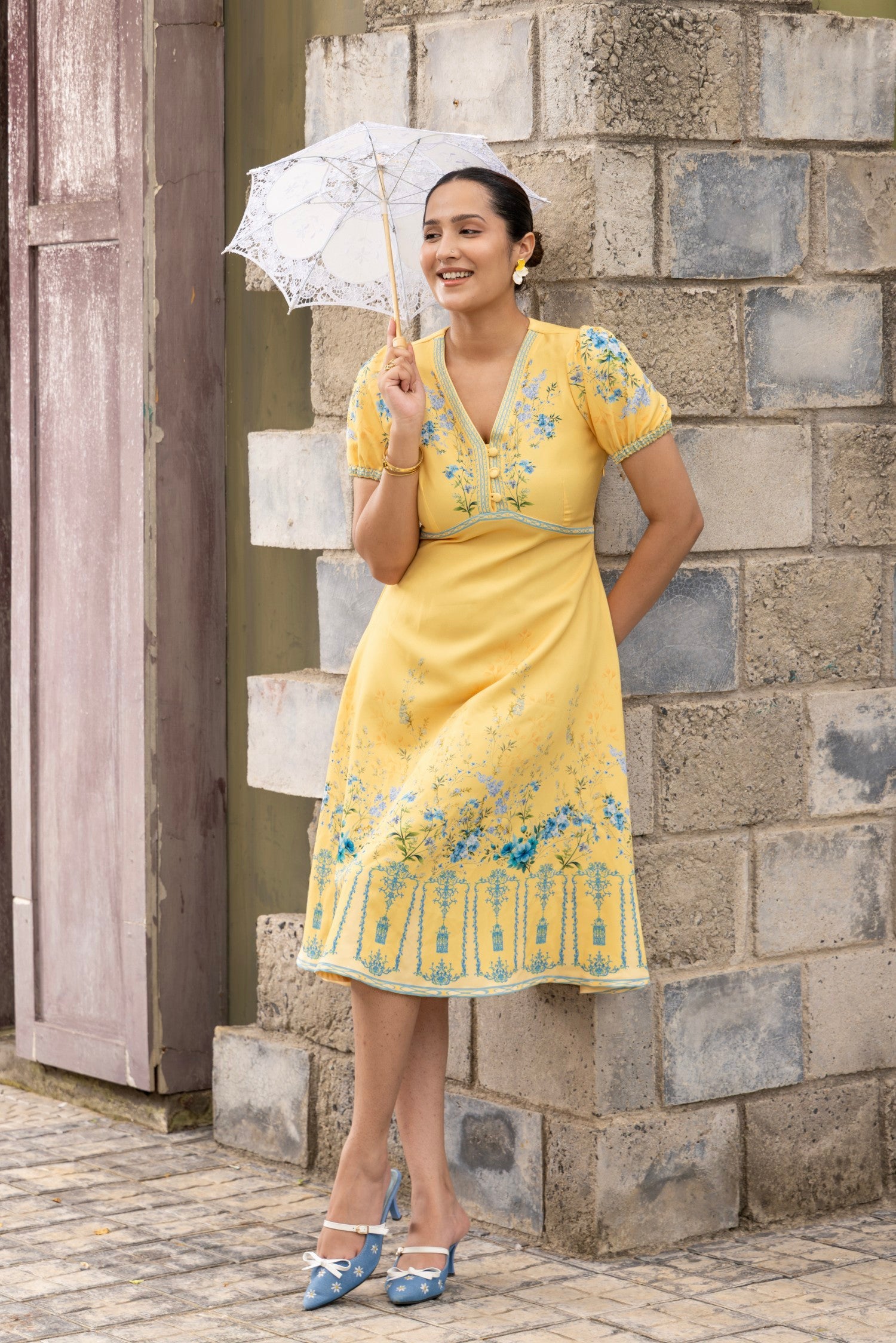 Fiorella Flared Midi Dress