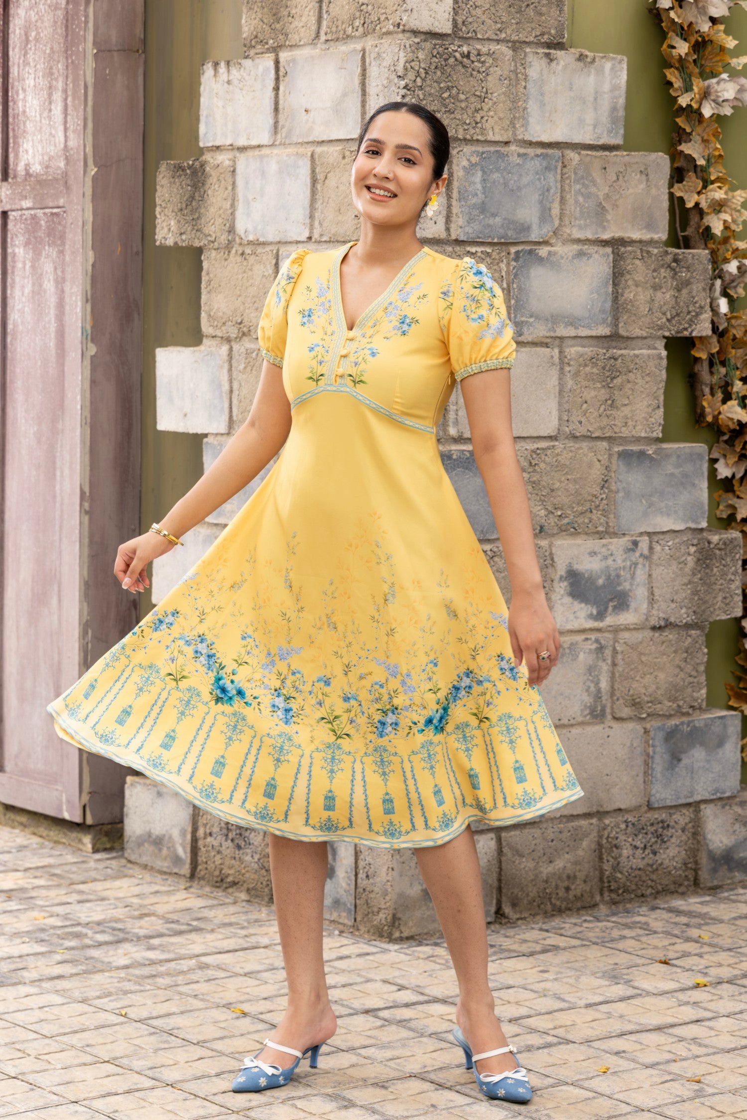 Fiorella Flared Midi Dress