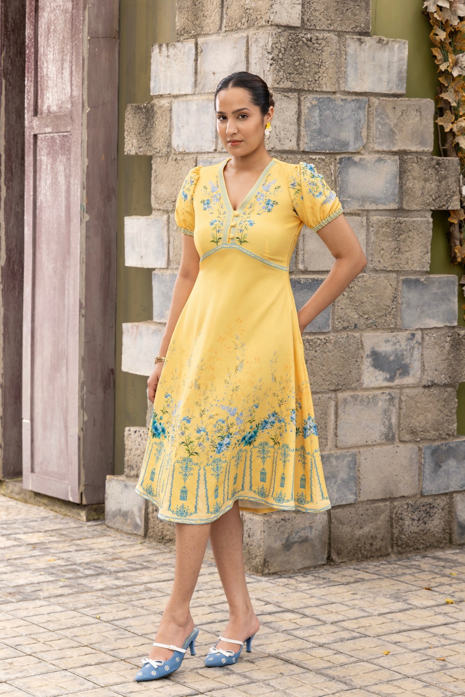 Fiorella Flared Midi Dress