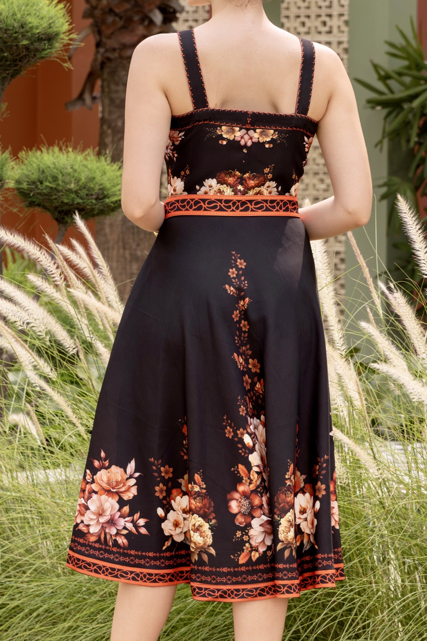 Savanna Flared Midi Dress with Belt