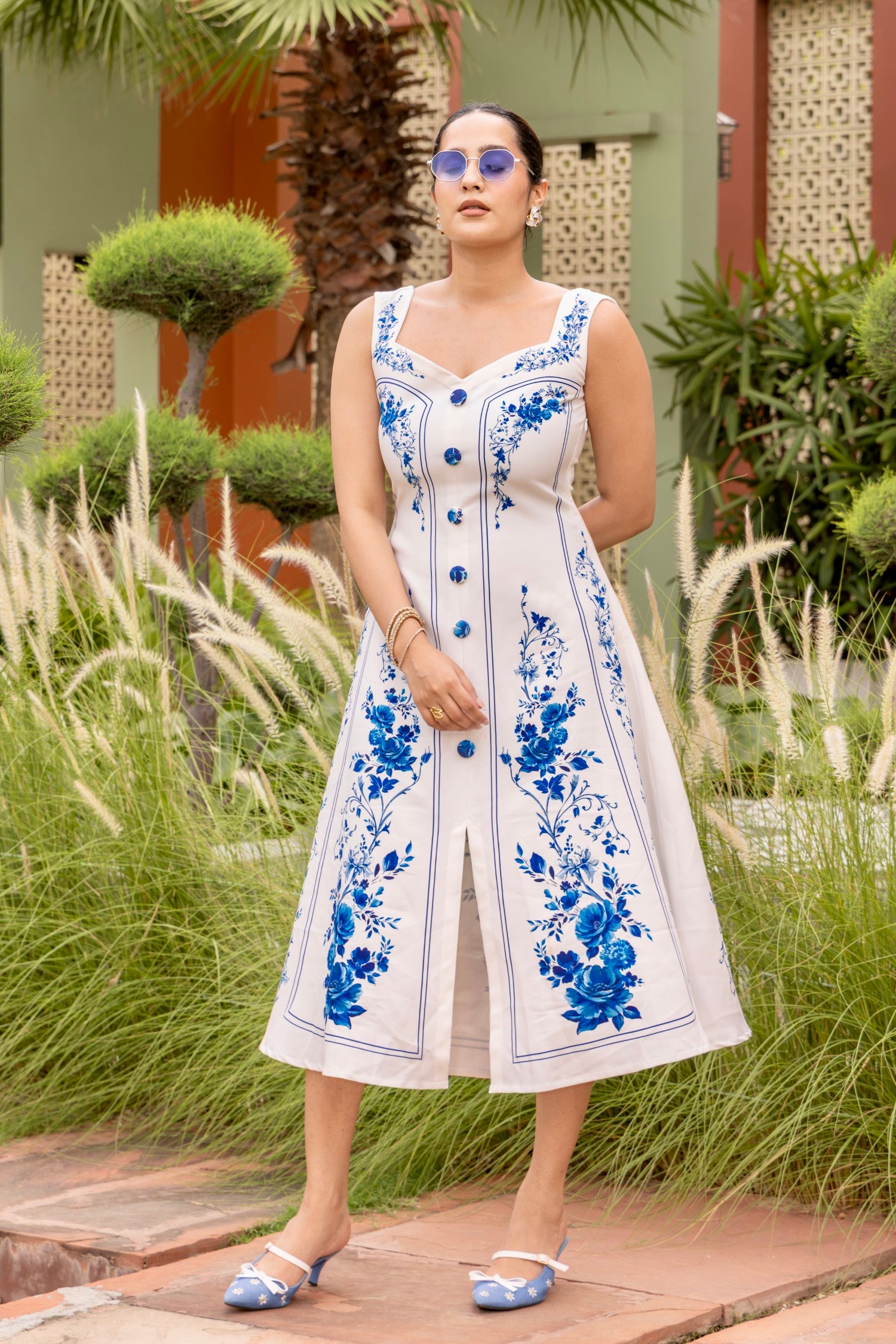 Floret Panelled Dress