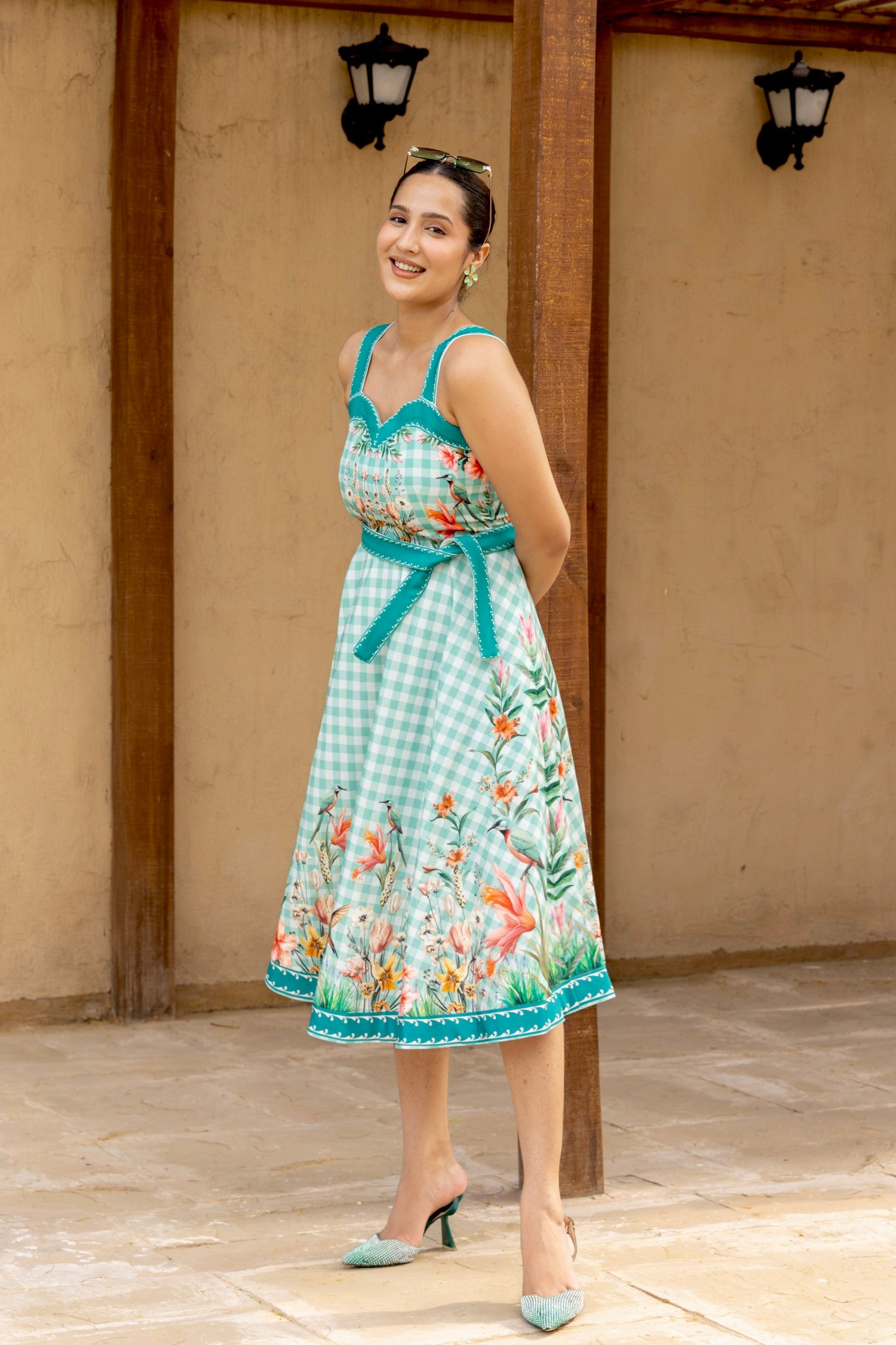 Elina Flared Midi Dress