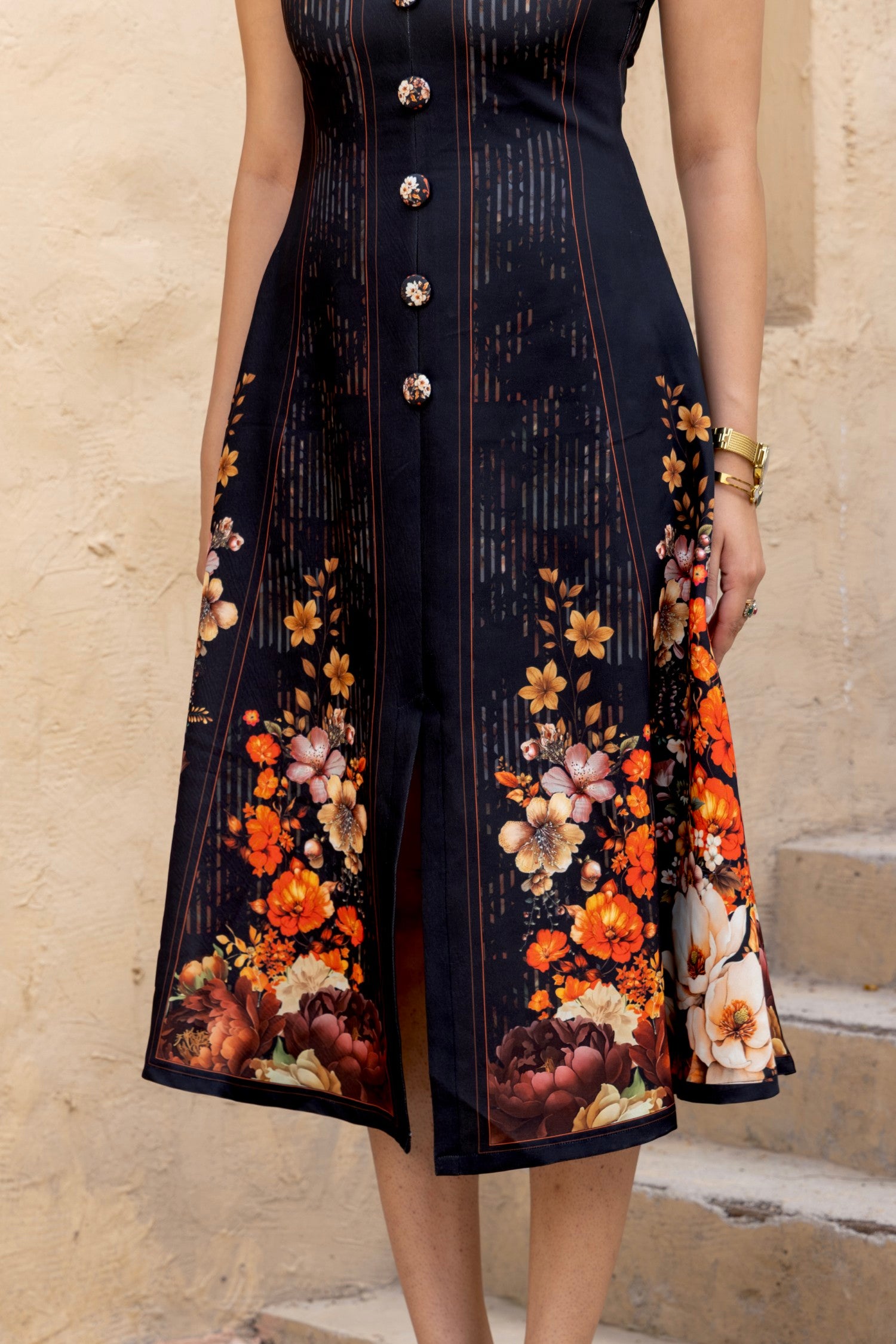 Savanna Panelled Midi Dress