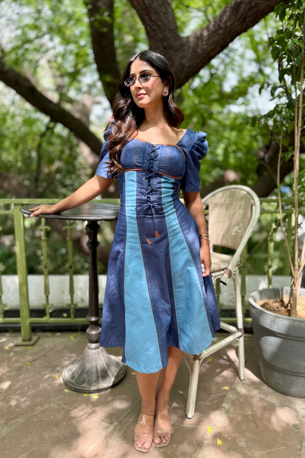 Sheetal in Woodland Classic Midi Dress