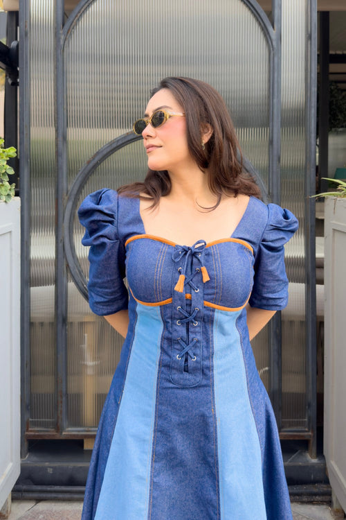 Sheetal in Woodland Classic Midi Dress