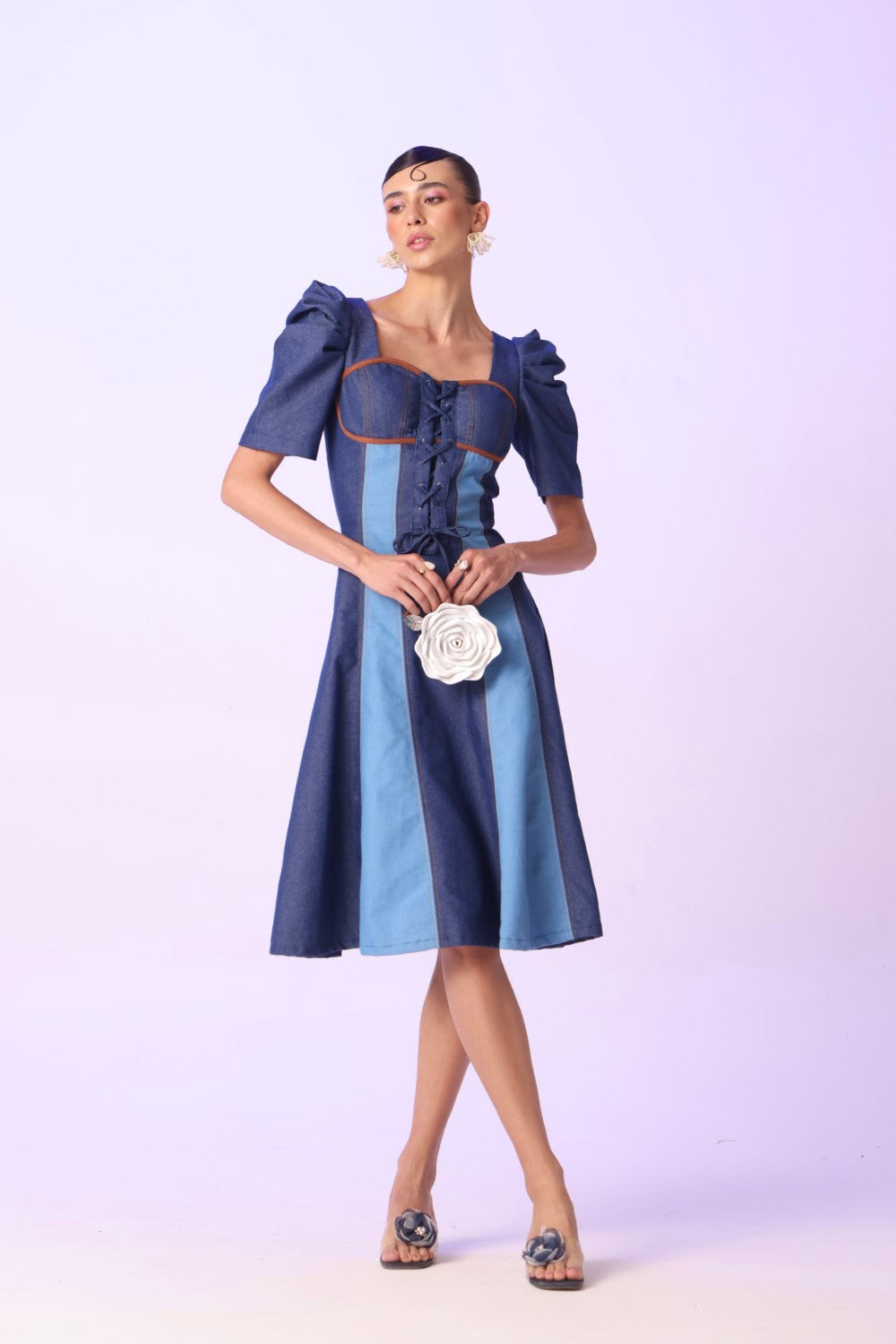 Sheetal in Woodland Classic Midi Dress
