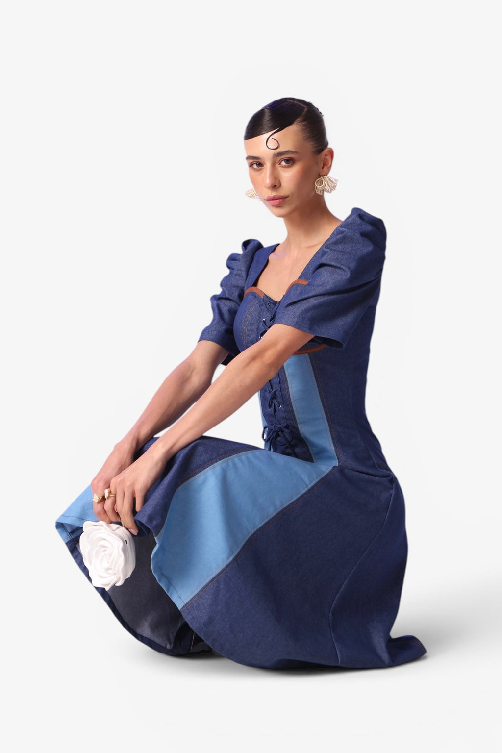 Sheetal in Woodland Classic Midi Dress