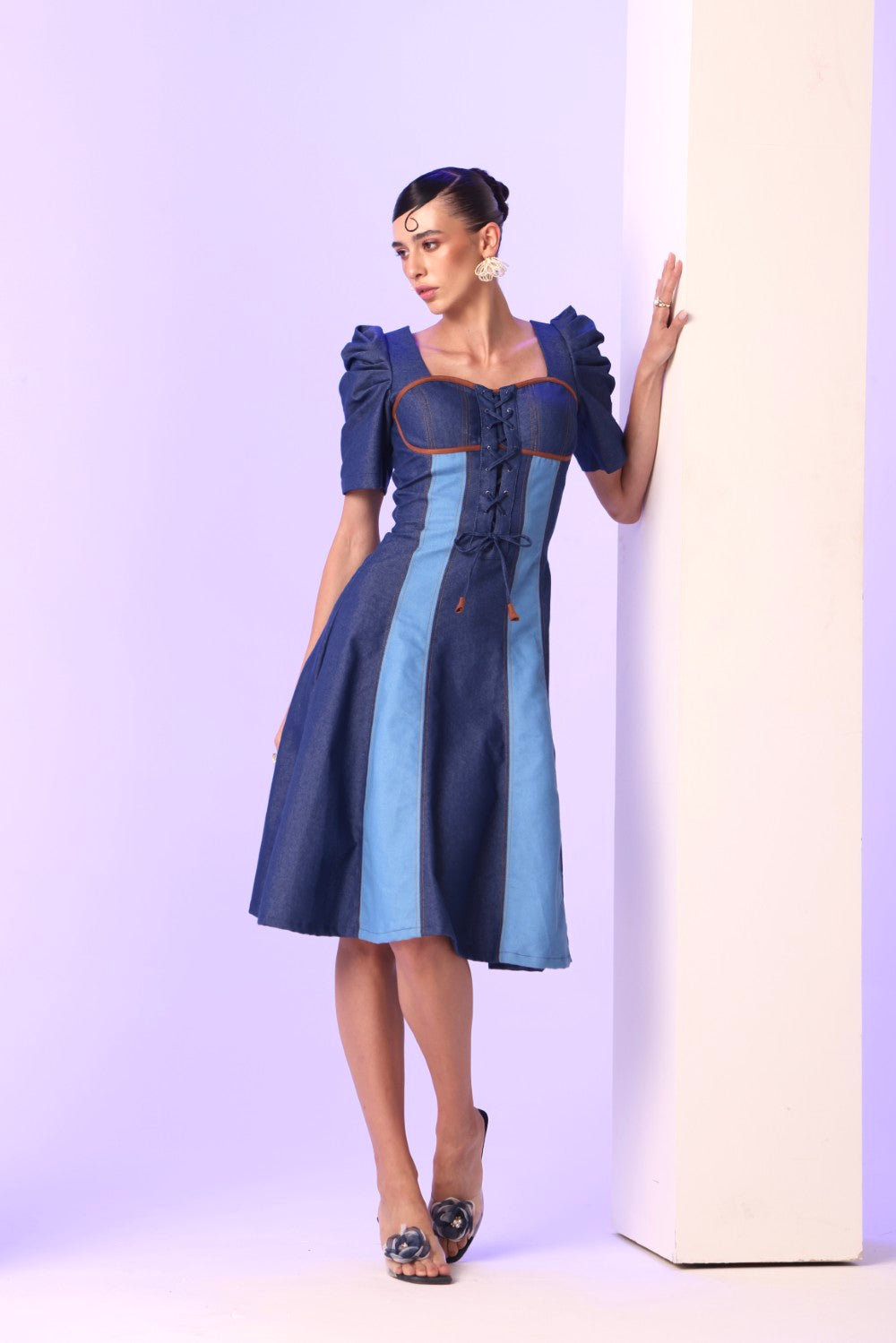 Sheetal in Woodland Classic Midi Dress