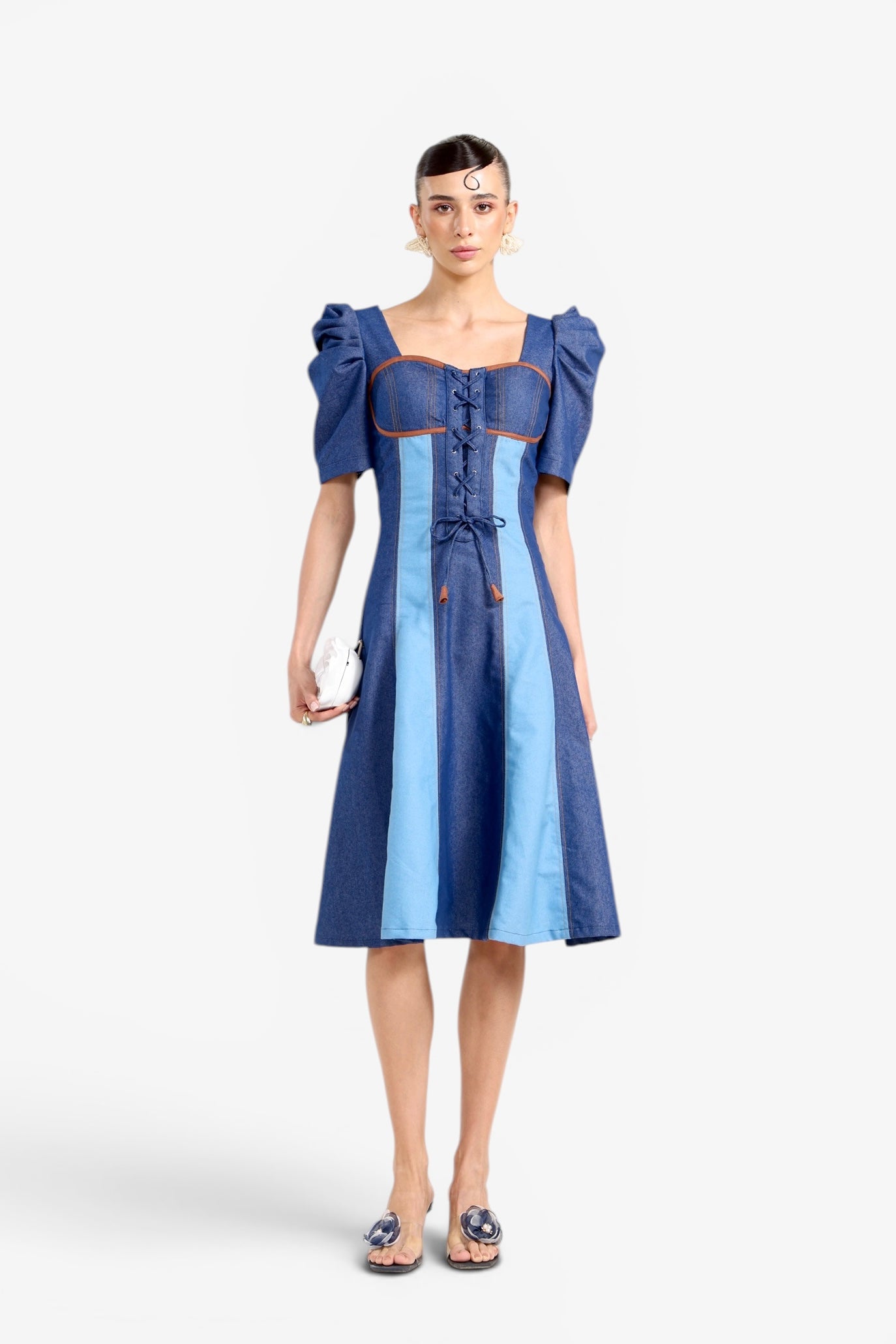 Sheetal in Woodland Classic Midi Dress
