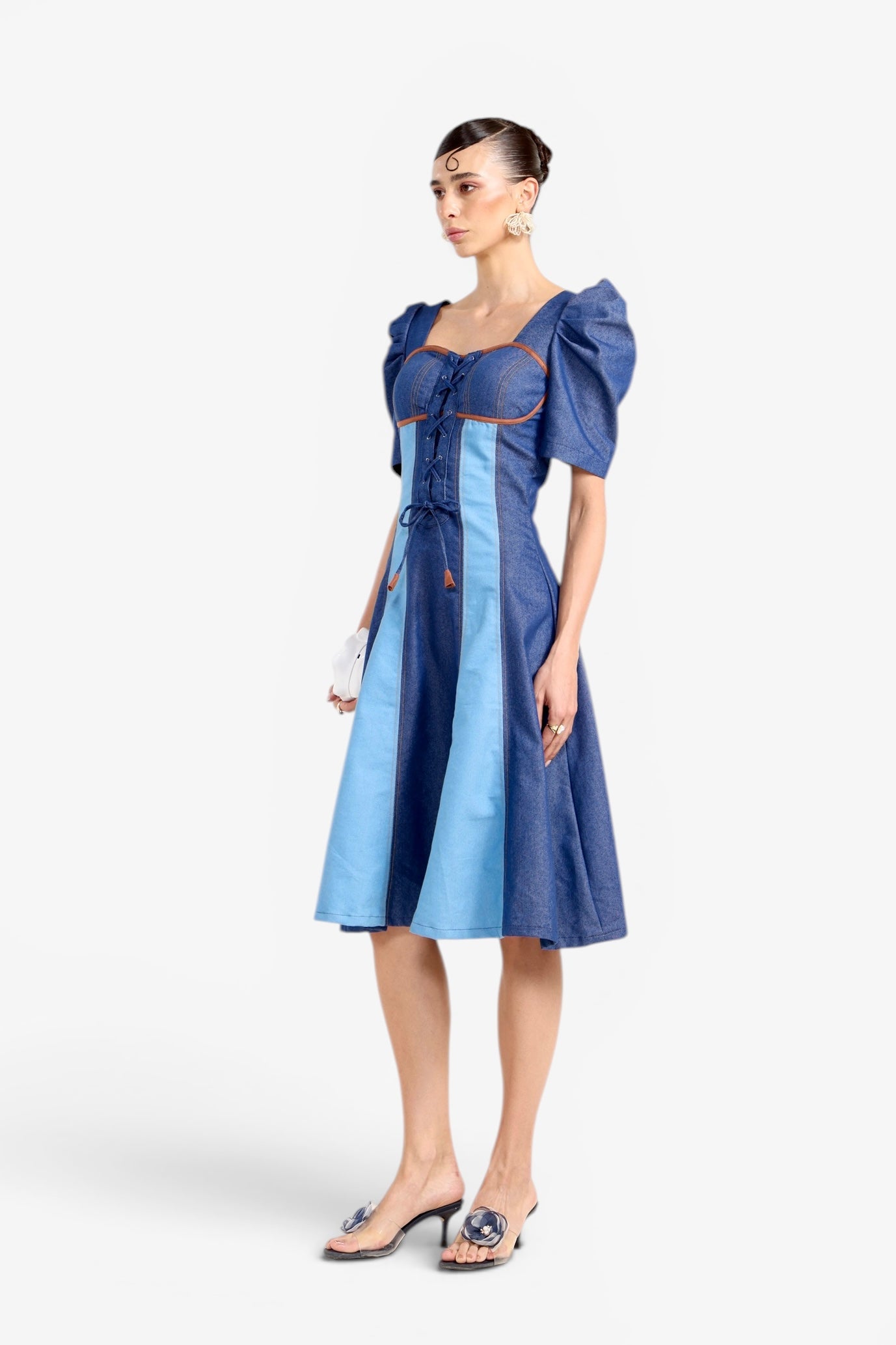 Sheetal in Woodland Classic Midi Dress
