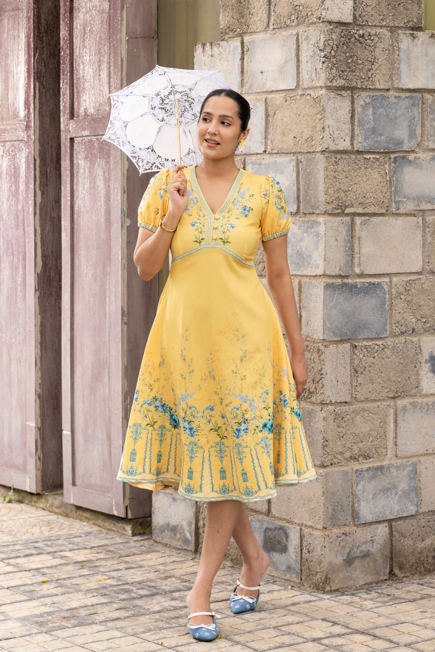 Fiorella Flared Midi Dress